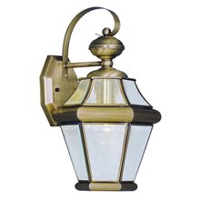 Livex Lighting 2161-01 Georgetown Outdoor Wall Lantern in Antique Brass 